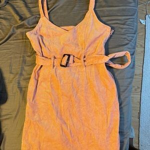 Pink corduroy dress
